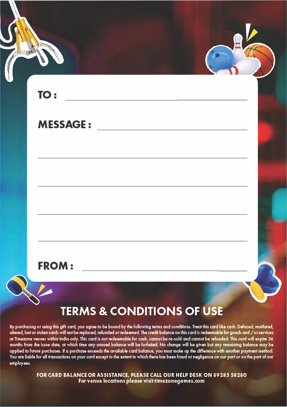 Timezone Gift Card