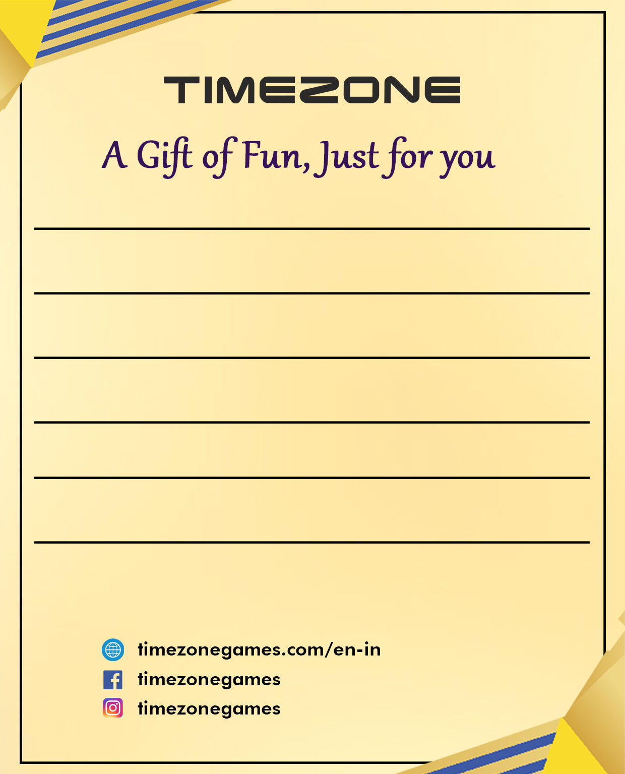 Timezone Gift Card